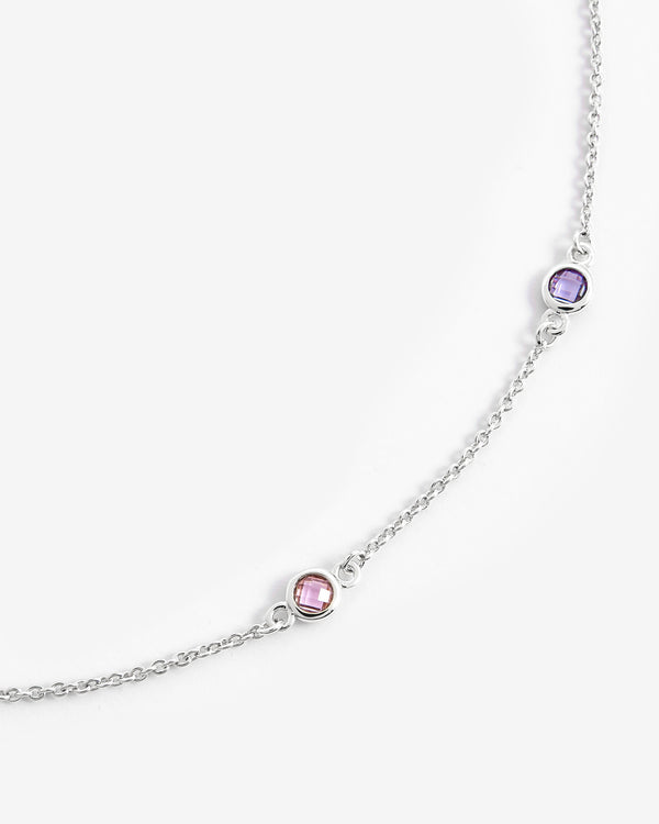 Multicolour Bezel Stone Necklace