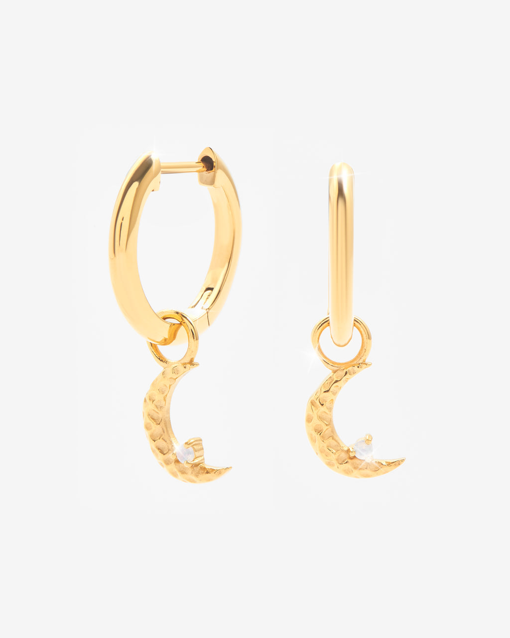 Moon Hoop Earrings - Gold – Cernucci