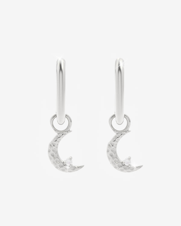 Moon Hoop Earrings