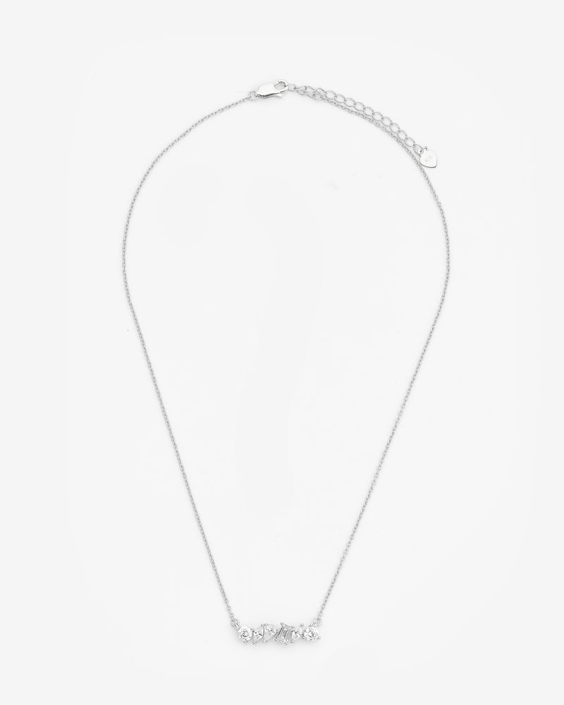 Staggered Iced Row Necklace