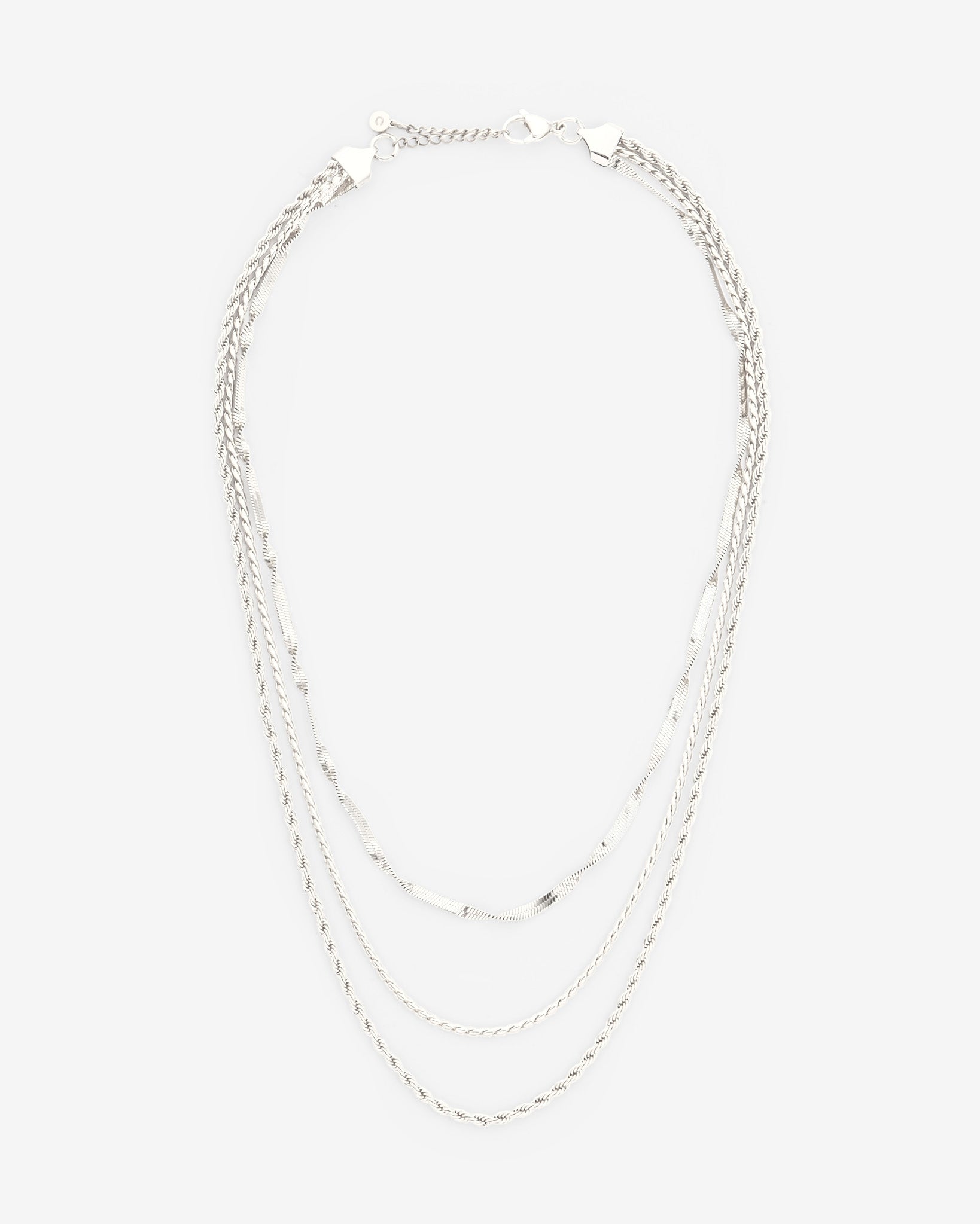 Triple Layer Snake And Twist Necklace – Cernucci