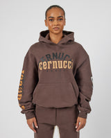 Cernucci Badge Logo Hoodie - Chocolate