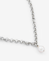 White Pearl Chain Necklace