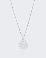 Aquarius Zodiac Pendant - White Gold - Cernucci