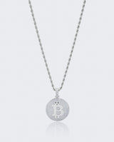 Bitcoin Pendant - White Gold - Cernucci