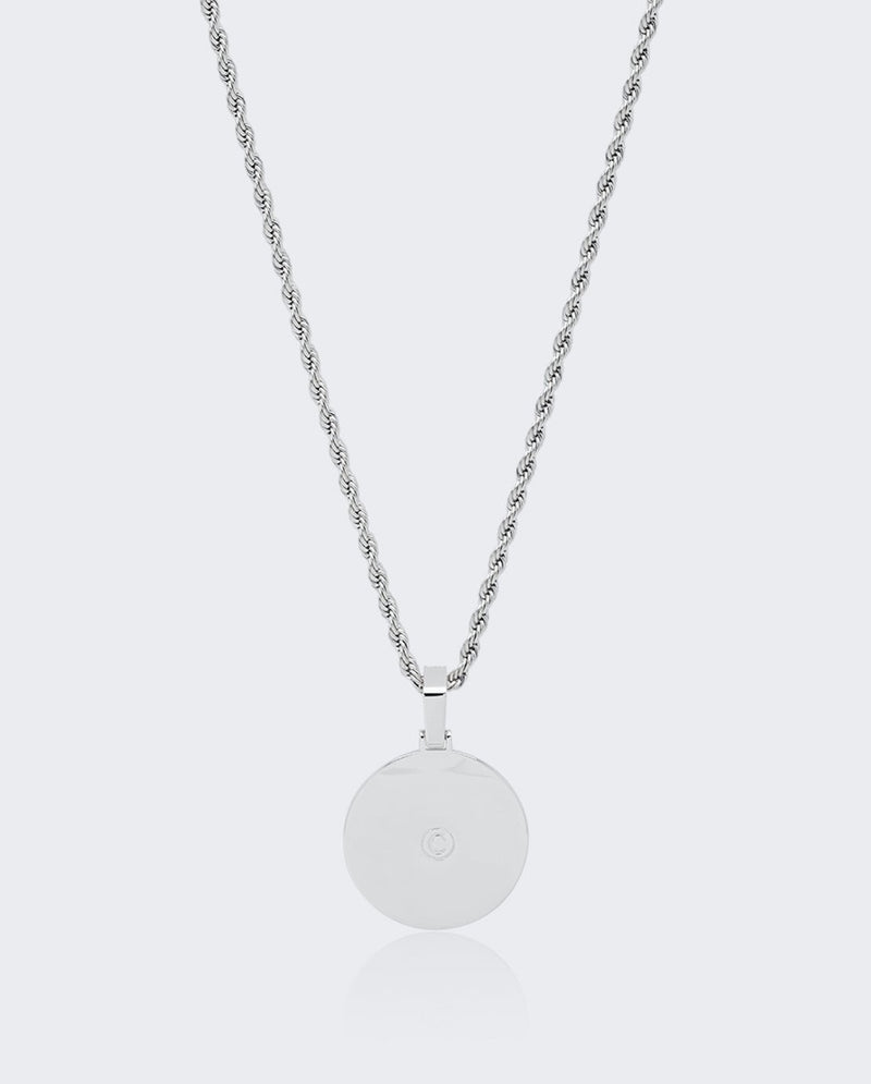 Bitcoin Pendant - White Gold - Cernucci