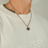 Black Royal Cross Pendant - White Gold - Cernucci