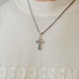 Cernucci Cross Pendant - Green - Cernucci