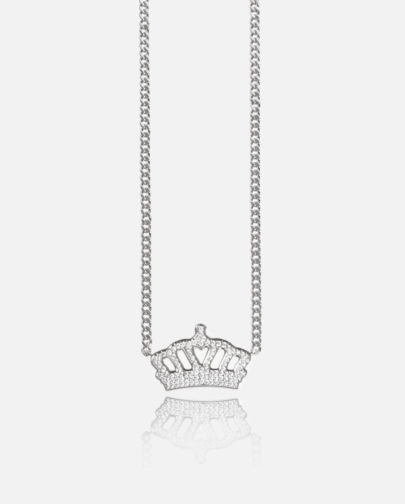 Crown Necklace - White Gold - Cernucci