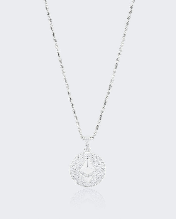 Ethereum Pendant - White Gold - Cernucci