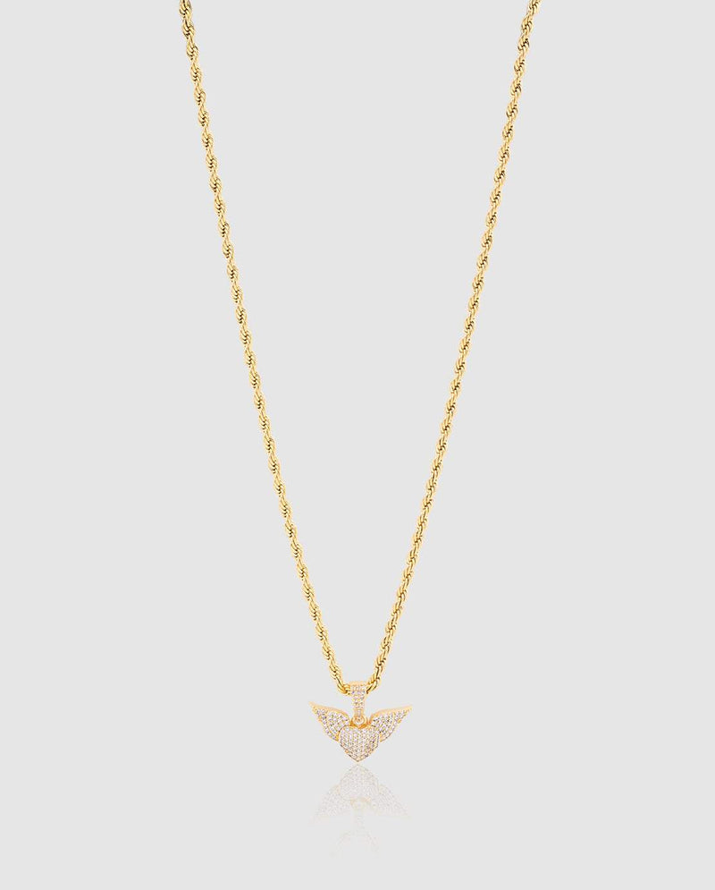 Heart Wings Pendant - Gold - Cernucci