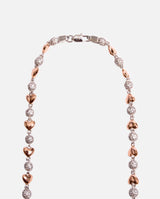 Iced Ball & Heart Necklace - Cernucci