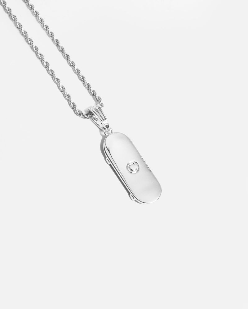 Iced Deck Pendant - White Gold - Cernucci