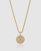 Iced Eye Pendant - Gold - Cernucci