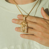 Iced Jesus Pendant - Gold - Cernucci