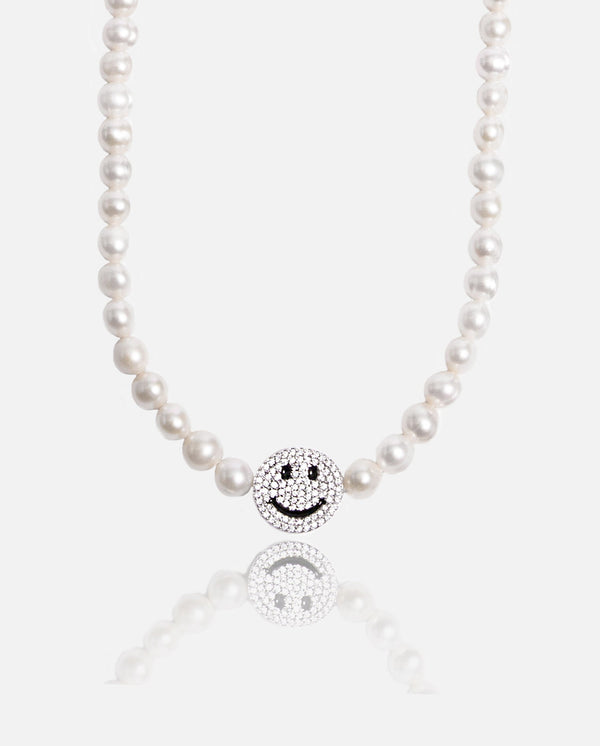 6mm Pearl & Face Motif Necklace