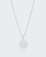 Libra Zodiac Pendant - White Gold - Cernucci