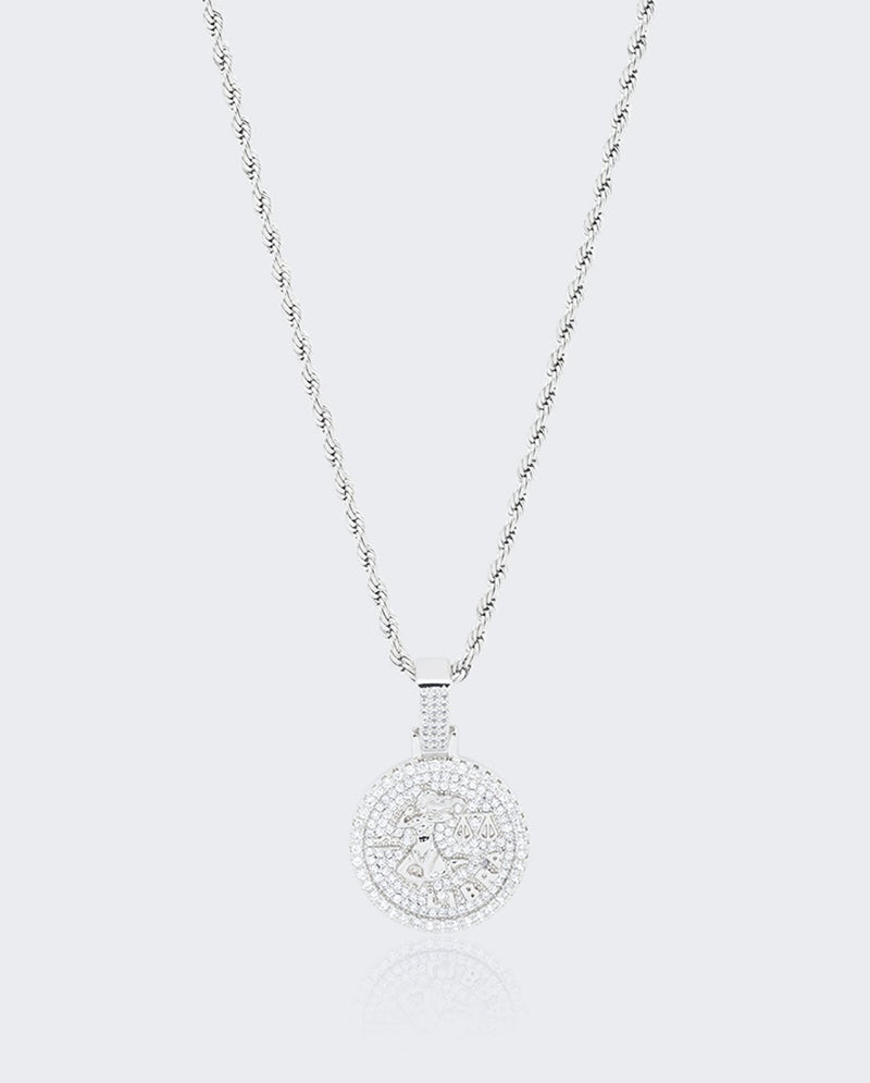 Libra Zodiac Pendant - White Gold - Cernucci