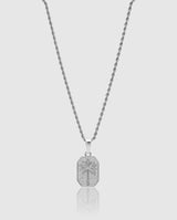 Palm Tree Pendant - White Gold - Cernucci